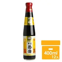 在飛比找PChome24h購物優惠-【黑龍】春蘭級黑豆蔭油清 (400ml)x12罐/箱