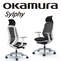 在飛比找PChome精選優惠-【日本OKAMURA】Sylphy 人體工學概念椅(白框)(