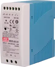 Meanwell MDR-60-24 60W 24VDC 2.5A DIN Rail Switchmode Power Supply