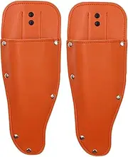 COOPHYA 2Pcs Leather Pruner Holsters for Gardening Scissors Durable Protective Covers for Safe Storage Portable for Pruning Tools for Outdoor Use
