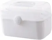 1Pc Aid Storage Box Multi Emergency Box with Transparent Lid Durable Medicine Organizer for Home Camping and Sports Activities