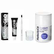 Refectocil Eyebrow/Lash 4 pc Tint kit w/Brush & Liquid developer [Choose Color]