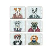 Cinnamon Placemats Cork Backed Set of 6 Dogs Dinner
