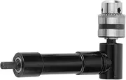 90 Degree Right Angle Chuck Key Drill Adapter Extension Bit Holder Precision Three-Jaw Clamping for Tight Spaces Work with Electric Drill,Best for DIY Enthusiasts and