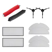 Original Roborock S8 Accessories Set Black (1 x Main Brush + 2 x Side Brush + 2 x Filter + 4 x Mop Cloth )