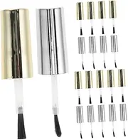 VICASKY 20 Pcs Nail Polish Bottle Cap Polish Bottle Caps with Brush Empty Nail Brush Bottle Soft Nail Brush Bottle Cleaning Brushes Small Bottle Brush Polish Replacement Brush Plastic