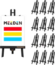 Display Table Top Easel: 12 Pack 16'' Small Wooden Easel Stand for Painting - De
