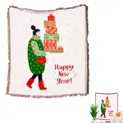 Camping Blanket Christmas Theme Sofa Couch for Xmas Home Party Decor-Style 3