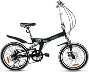 WWCEEM Variable Speed Folding Bike Student Bicycle Bicycle Adult Children's Outdoor Bicycle Park Travel Bicycle Mountain