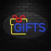 Gifts Sign for Business Displays | LED Flex Neon | 30"W x 17"H x 1"D