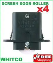 4 x Whitco Sliding Security Screen Door Rollers W862600 Spring Loaded Rollers