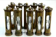 Lot of 100 Pc Brass Sand Timer Neckless Hourglass Brass Antique Finish Pendant