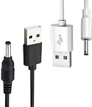 tunghey 2Pack USB to DC Power Cord, USB 2.0 A Type Male to DC 3.5 x 1.35mm DC Plug Connector Cable USB to 5V Power Charging Adapter (1M)
