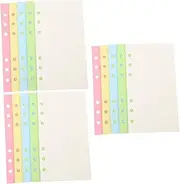 COHEALI 3sets Binder Paper Replacement A6 Loose Leaf Paper 6 Rings Blank for Writing Organizing 100sheets*3