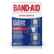 Band-Aid Brand Adhesive Bandages Clear Spots 50 Count