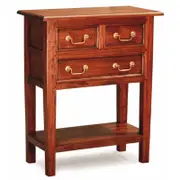 CT Midnight Noir Solid Timber 3 Drawer Sofa Table