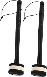 CATIEBYE 1 Pair Lightweight Drum Mallets with Felt Heads Portable Percussion Sticks for Beginners Students Adults Convenient Hanging Rope Design for Random Color