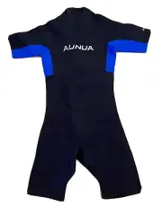 Aunua Youth 3/2mm Neoprene Wetsuit Kids Full Swimming Suit Size 10 NEW Blue