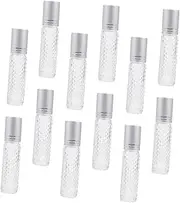 EXQUIMEUBLE 12Pcs Refillable Bottles Essential Oil Bottles with Corrosion Resistant Roller Balls for Travel Perfume and Cosmetic Lotion Storage