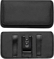 Belt Clip Holster for Samsung Galaxy A02s A03s A12 A21s A32 A50 A52 A52s M32 M52 S21 FE Z Fold3 / OPPO Reno4 Pro A74 5G A15 / Realme 8 C21 Nylon Phone Holder Pouch Case with Metal Clip