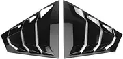 Quarter Side Window Louver Compatible for Nissan Altima 2019-2023 Scoop Cover Vent Carbon Surface Spoiler Decorative Accessories(Glossy Black)