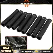8x 2500° 6" Spark Plug Wire Boots Protector Black Sleeve Heat Shield Cover (for: Honda)