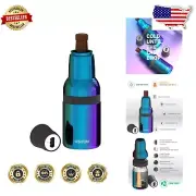 All-in-One Beer Holder - Vacuum Insulated 12 Ounce Cooler with Built-In Opener