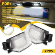 2PC White LED License Plate Light Lamp For Nissan SENTRA CUBE 370Z 350Z LEAF