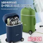 8PCS Manicure Pedicure Kit Set Stainless Steel Nail Grooming Clippers Tools AU