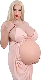 ROANYER Silicone Realistic Fake Pregnant Belly Twins Baby Bump False Pregnancy 5-9 Month for Movie Props Crossdresser Cosplay Costumes