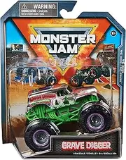 Monster Jam 2024 Official 1:64 Diecast Truck Series 34 Legacy Trucks 25th Anniversary Chrome Grave Digger