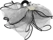 PAMINGONO Double Sided Rhinestone Bowknot Hair Claw Clip for Thick Hair Elegant Butterfly Jaw Clip with Glitter Details for Bridal and Everyday Styles