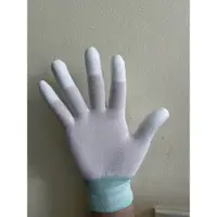 在飛比找蝦皮購物優惠-10 雙白手套覆蓋指尖 - 餐桌覆蓋手套,ESD 防靜電清潔