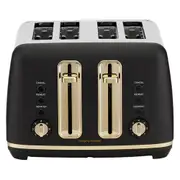 Morphy Richards Ascend Adjustable 4 Slice Toaster w/Crumb Tray 2000W Gold/Black