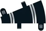 [Scalextric] C8278 Radius 1 Curve 22.5 Degree 1:32 Scale Slot Car Track and Accessories (2 Pieces)