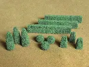 Bachmann 32504 HO Scale Boxwood Plants 20/Pk