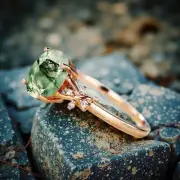 1.5Ct Oval Natural Moss Agate Engagement Ring Nature Inspired Agate Promise Ring