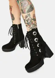 Night Got Me Going Fringe Boots