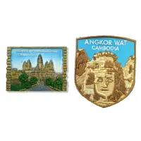 在飛比找樂天市場購物網優惠-柬埔寨吳哥窟紀念品磁鐵+柬埔寨 吳哥窟 補丁貼【2件組】外國