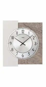 Modern wall clock with quartz movement from AMS AM W9580 NEW