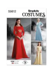 Misses' Medieval Dress Costumes Pattern Kit, Design Code S9812, Sizes 6-8-10-...