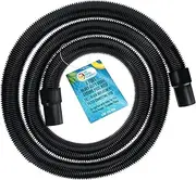 U.S. Pool Supply 8 Foot Heavy-Duty Above Ground Pool Hose, 1.5" - Black Replacement Filter Connecting Hose, Flexible Spiral Wound EVA - Compatible with Intex for Pool Filter Pumps - Skimmer Pump