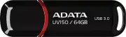 ADATA UV150 64GB USB 3.0 Snap-on Cap Flash Drive, Black (AUV150-64G-RBK) by ADAT