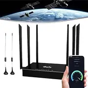 Ultra Link Free WiFi Router Unlimited Satellite Internet, Ultralink Free WiFi Router, WiFi 6 Router Wireless Internet High Speed Smart Router with 6 Omnidirectional Antennas, Plug and Play(Europe Stan