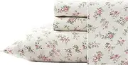 Laura Ashley Flannel Sheet Set, Audrey Pink, Full