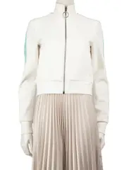 White Logo Tape Full Zip Jacket