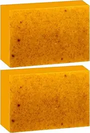 Turmeric Soap, Turmeric Soap Bar 2PCS Natural and Organic Ingredients Lemon Kojic Acid for Dark Spots All Skin Types Cleaning
