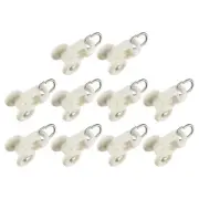 Curtain Track Rollers (13.5mm/0.53") 50Pcs, Plastic Twin Wheeled Carriers