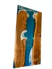 Live Edge Walnut Custom Order Epoxy Resin Table Top For Studying Room