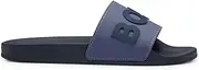 [BOSS] Men's Kirk rblg_N Slide, Navy, 44 EU, navy, 10.5 AU